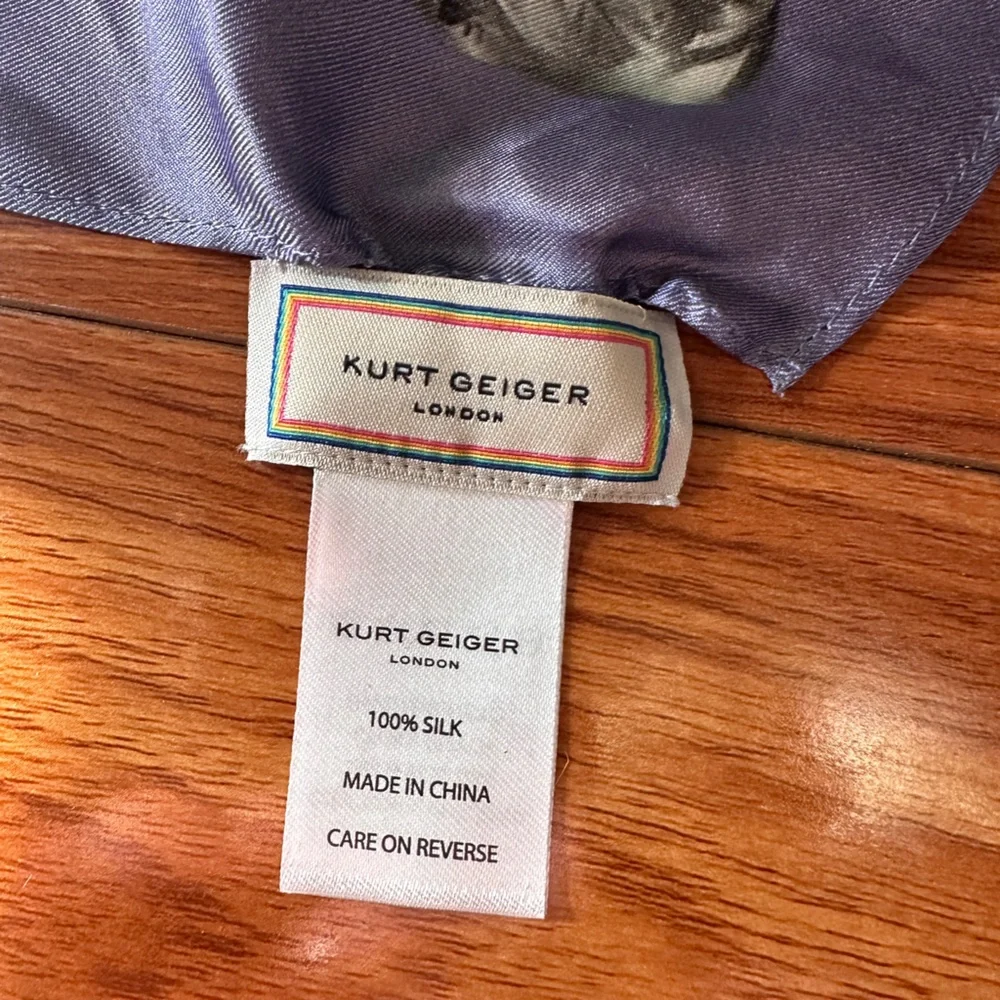 NWOT. Woman’s Kurt Geiger London Silk scarf._3